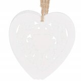 springos set drvenih ukrasa - srca, 6 komada, mat bijela | shoptok.hr