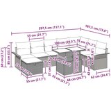  Set vrtnih sofa od 9 komada s jastucima crni poli ratan | shoptok.hr