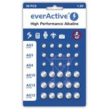 EverActive Mini alkaline battery Set 10 x G3 /LR41, 5 x G4 /LR626, 5 x G10 /LR1130, 10 x G13 /LR1154 | shoptok.hr