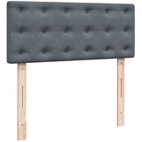 vidaXL Otomanski posteljni okvir z vzmetnico siv 120x190 cm žamet | Shoptok.si