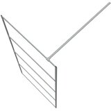 Pregrada za tuš srebrna 90 x 195 cm s prozirnim staklom ESG | Eponuda.ba