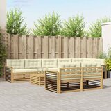  Set vanjskih sofa 9 kom. Bijela i krem Poliester 79 x 79 x 37 cm | Shoptok.si