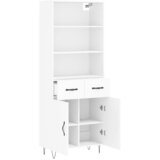  Visoka komoda bijela 69,5x34x180 cm konstruirano drvo Slike