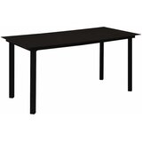  Vrtna garnitura - 7-dijelni vrtni blagovaonski set od poliratana i stakla - boja hrasta i crna Dužina stola 150 cm 6 | shoptok.hr