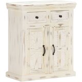 vidaXL Komoda bela 65x30x75 cm trden mangov les | Shoptok.si