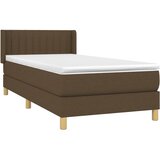  Krevet s oprugama i madracem tamnosmeđi 80x200 cm od tkanine | shoptok.hr