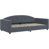  Dnevni krevet na razvlačenje tamnosivi 100x200 cm baršunasti | shoptok.hr