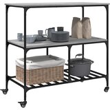 Kuhinjska kolica boja hrasta 100 x 50 x 95 cm konstruirano drvo | shoptok.hr