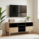  TV ormarić 100 x 33 x 46 cm od masivnog drva manga Smeđa | Shoptok.si
