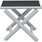  Sklopivi oslonac za noge crno-srebrni od tekstilena i aluminija | shoptok.hr