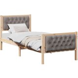  Konstrukcija postelje Taupe 75 x 190 cm Masivno borovo les, (5000084202) | Shoptok.si