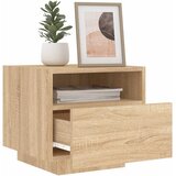  Noćni ormarići s LED svjetlima 2 kom boja hrasta 40x39x37 cm | shoptok.hr