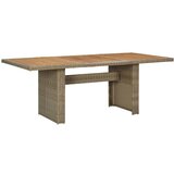 Poli vrtni blagovaonski stol smeđi 200 x 100 x 74 cm od poliratana Cijene