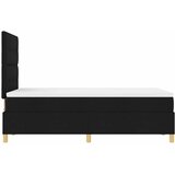  LED Box Spring Krevet s uzglavljem Crna 120 x 200 cm tkanina | shoptok.hr