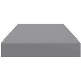  Plutajuća zidna polica siva 50 x 23 x 3,8 cm MDF | shoptok.hr