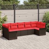  Sjedeća garnitura za vrt 7 kom. Smeđa poliratan 289 x 132,5 x 85 cm | shoptok.hr