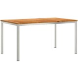  Vrtni set za objed 7 pcs Masivni teak drvo i nehrđajući čelik | Shoptok.si