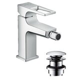 Hansgrohe Metropol 100 Chrome baterija (slavina) za bide sa odlivnim ventilom sifona push-open 74520000 | ePonuda.com