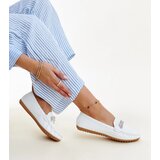Gemre White moccasins decorated with zircons Adiba | Shoptok.si
