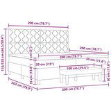Box Spring Krevet s Madracem &amp Klupom Tamno Siva 200x200 cm Baršun | shoptok.hr
