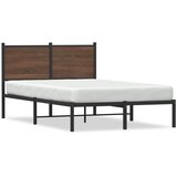  Metalni okvir kreveta bez madraca smeđi hrast 120x190 cm | Eponuda.com