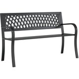  Vrtna klupa crna 120 cm čelična | Eponuda.com