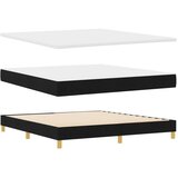  Krevet s box springom s madracem crne boje 180x200 cm od tkanine | shoptok.hr