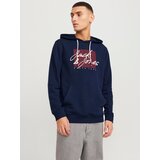 Jack & Jones Sweater majica 'ZURI' mornarsko plava / crvena / prljavo bijela | shoptok.hr