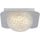 Searchlight Celestia 1-svetilna kvadratna LED stropna svetilka - srebrni listi s prozornim akrilom, (22101138) | Shoptok.si