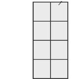 Pregrada za tuširanje s prozirnim staklom ESG 90 x 195 cm crna | Shoptok.si