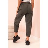 Kesi Włoski Summer Punto pants with pockets dark khaki | Shoptok.si