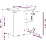  Kreveta Umjetnički hrast 60 x 35 x 70 cm Konstruirano drvo | shoptok.hr