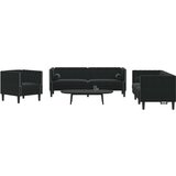  Set sofe 3 pcs Crna Baršun | shoptok.hr
