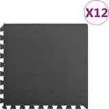 vidaXL Podne prostirke 12 kom 4,32 m&sup2; od EVA pjene crne cijene