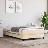 vidaXL Box spring postelja z vzmetnico krem 120x190 cm blago | Shoptok.si
