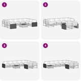  Set vanjskih sofa 10 kom. Prirodna i krem Čvrsto drvo akacije | shoptok.hr