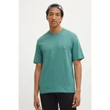 Hugo Blue Bombažna kratka majica moški, zelena barva