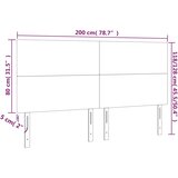  Uzglavlje tamno sivo 200x5x118/128 cm tkanina | shoptok.hr