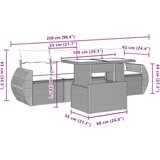  5-dijelna vrtna garnitura od poliratana s jastucima siva | shoptok.hr