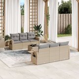  7-dijelni set vrtnih sofa od poliratana s jastucima bež | shoptok.hr
