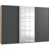 MID.YOU omara z drsnimi vrati, barve grafita, barve hrasta | Shoptok.si