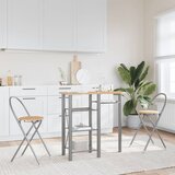 vidaXL 3-dijelni barski set sivo-smeđi od konstruiranog drva i željeza | shoptok.hr