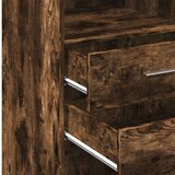 vidaXL Visoka omara dimljeni hrast 50x42,5x124 cm inženirski les | Shoptok.si