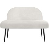 Oblikovana klupa s naslonjačem Krem 110 x 60 x 76 cm Baršun | shoptok.hr