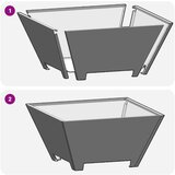 vidaXL Črna Hladno valjano jeklo 60 x 60 x 30 cm Vzdržljiv Kamin | Shoptok.si