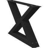  Noge za klub stolić 2 kom. Crne 60 x (30-31,3) cm Čelik | Eponuda.com
