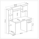 Hanah home Radni sto 120x77x60cm Bijeli | Eponuda.ba