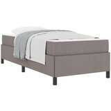 vidaXL Postelja z vzmetnico Taupe, Črna 90 x 190 cm | Shoptok.si