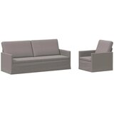  Set sofe 2 pcs Sivosmeđa Tkanina - Sivosmeđa 1-sjedalni + 3-sjedalni (180 cm) | shoptok.hr