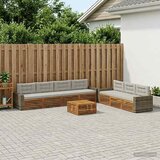  Set vanjskih sofa 8 kom. Prirodna i svjetlosiva Poliester | shoptok.hr